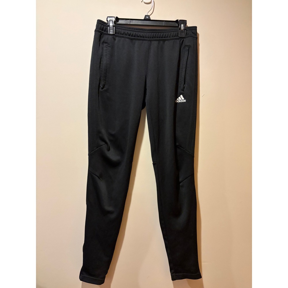 adidas Climacool Mens Medium Black Joggers Zippers Pockets Streetwear Athleisure